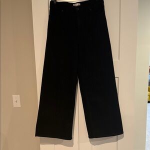 Frame Denim Black Flare Jeans Le Pixie Slim Palazzo 30
